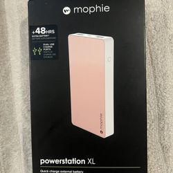 Mophie Powerstation XL, Dual Portable Charger, 10,000 mAh External Battery, Rose Gold
