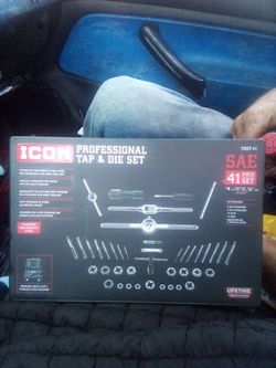 Icon 41 piece tap & die set (SAE).    AND Icon 41 piece tap & die  set ( METRIC)