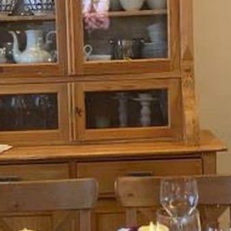 Antique Solid Wood China Cabinet Circa 1880