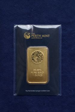 The Perth Mint 1 oz Gold Bars 99.99% Pure Gold Sealed & Assay