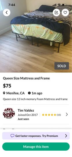 Queen mattress and box spring