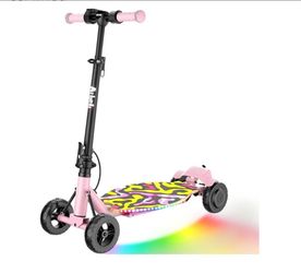 "Pink,4-Wheel Electric Scooter for Kids 8+, Max 10 MPH & 8.5 Miles
350W peak motor w/ 5 speeds,Â
"