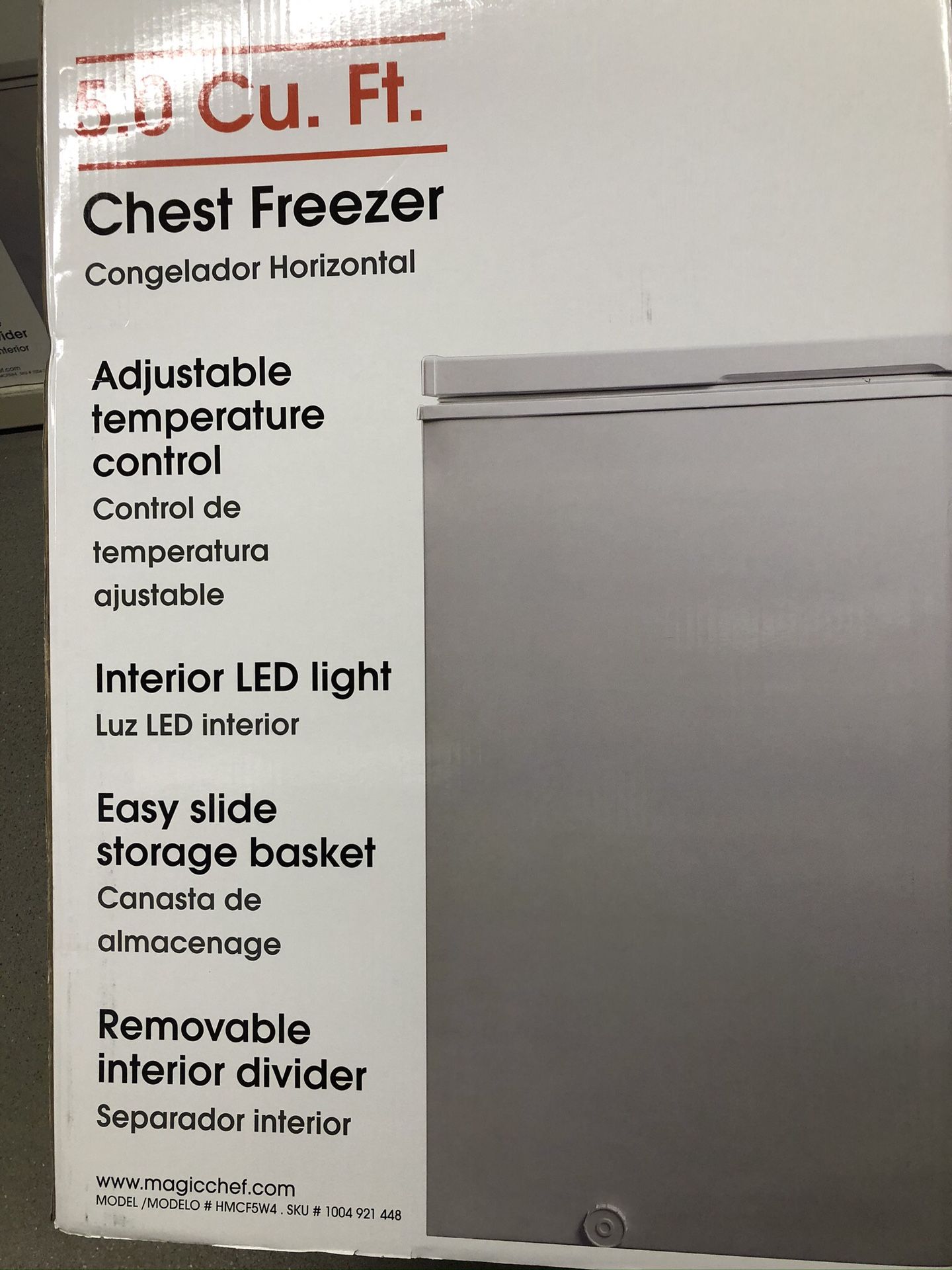 5.0 freezer Majic chef