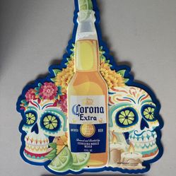 🎁 New Corona Extra Day Of Dead Skull Metal Beer Bar Tin Sign 