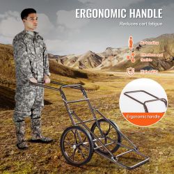 VEVOR Game Carts for Hunting, 500 LBS Deer Cart Game Hauler, Hawk Crawler Deer Cart, Hawk Hunting, All Terrain Folding Cart, Deer Hauling Cart, Heavy-
