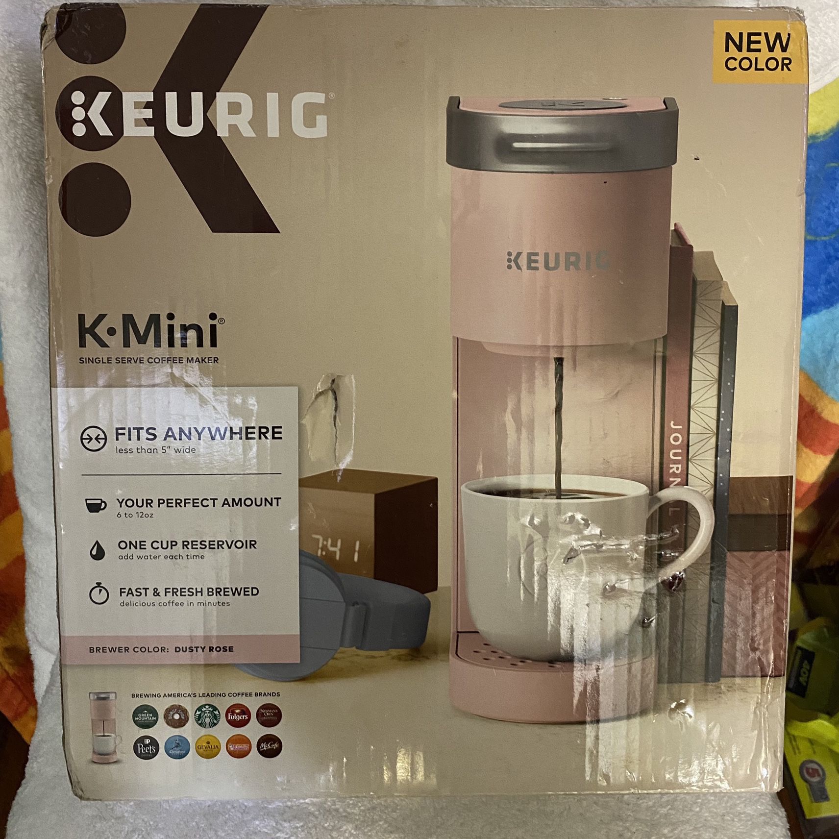 Keurig K-Mini Single Serve K-Cup Pod Coffee Maker, Dusty Rose Pink