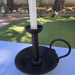 Chamberstick Iron Candle Holder