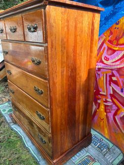SOLID CHERRY WOOD DRESSER – 5 DRAWERS – $39