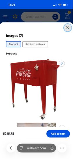 Coca cola beverage ice cooler