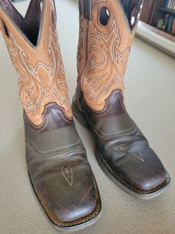 Two-Tone Leather Cowboy Boots