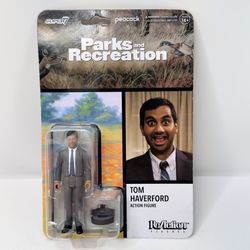 Tom Haverford Parks and Recreation Super7 ReAction Action Figure new Sealed  