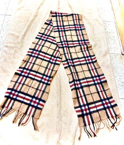 BURBERRY Men/Women Signature Gauze Plaid 100% Cashmere