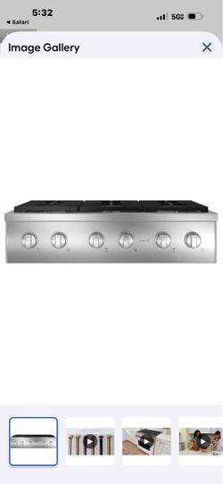 Box built in cooktop gas range GE CAFE w 36”