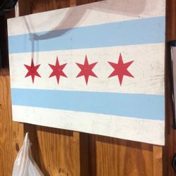 Chicago Flag Wall Art 