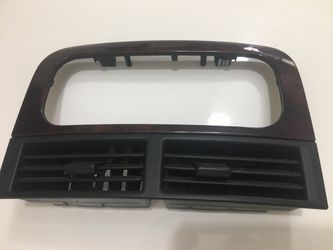 99 -2004 Jeep grand Cherokee radio trim bezel BURL WOOD GRAIN vents oem