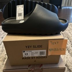 Adidas Yeezy Slide Dark Onyx Men Size 13