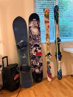 Snowboards and Skis Bundle Lot