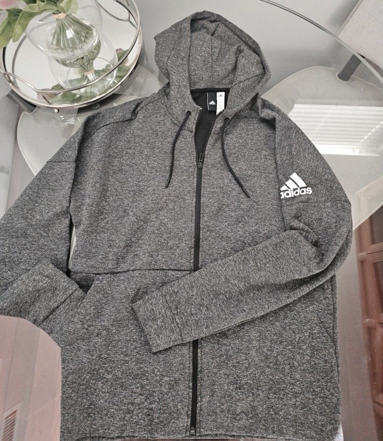 Men's Large Adidas Sweater Jacket New