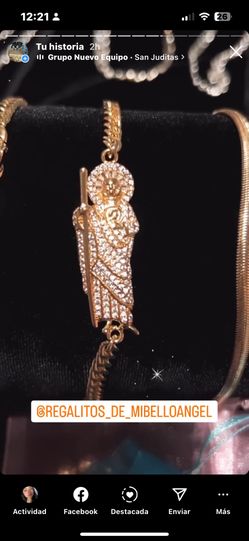 Pulcera De San Judas Tadeo Oro Laminado 