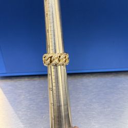 Cuban yellow gold ring 10k 2 ct