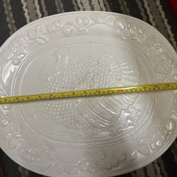 Big Ceramic Turkey Plate 