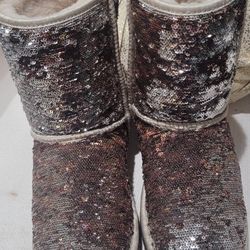 UGG Classic Sequin Bronce Chestnut Tone Size 7