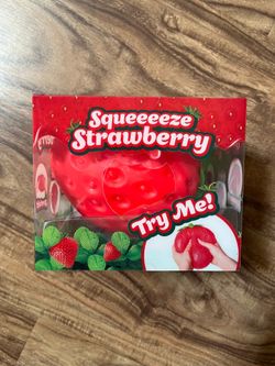 Squeeeze strawberry squishy toy