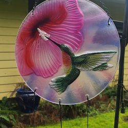 Beautiful Glass Hummingbird Windchime