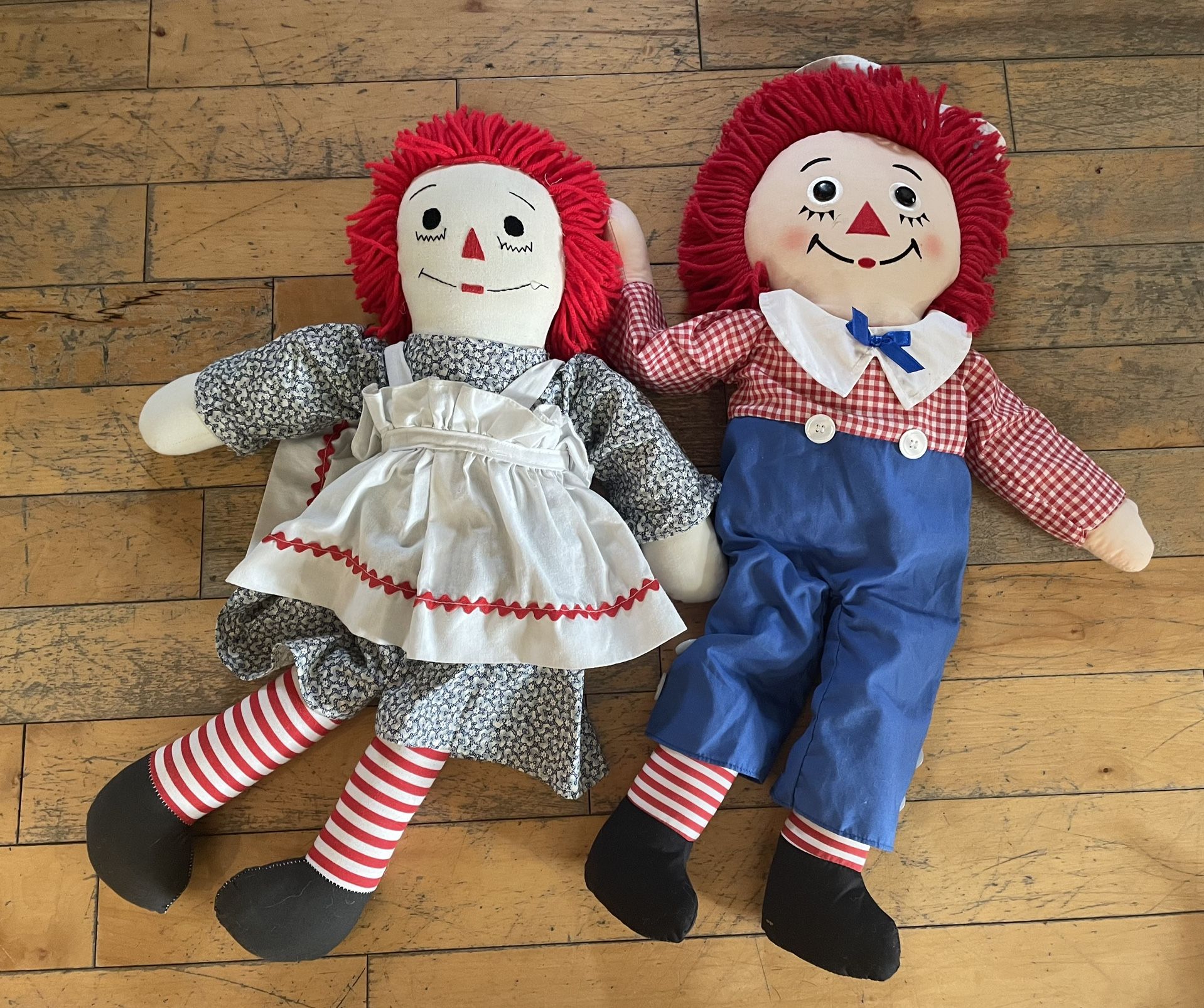 Raggedy Ann & Andy Dolls Approx  2 ft