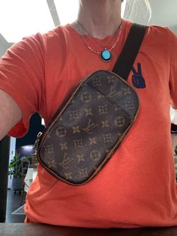 Authentic Louis Vuitton pochette Gange crossbody belt bum bag sling