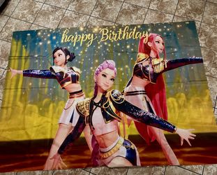K-Pop Demon Hunters Birthday Banner 82 X 58. $10