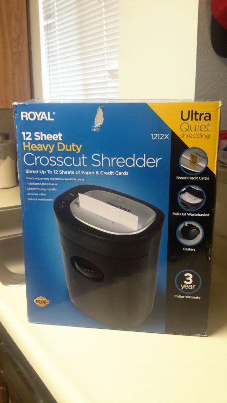 Crosscut shredder