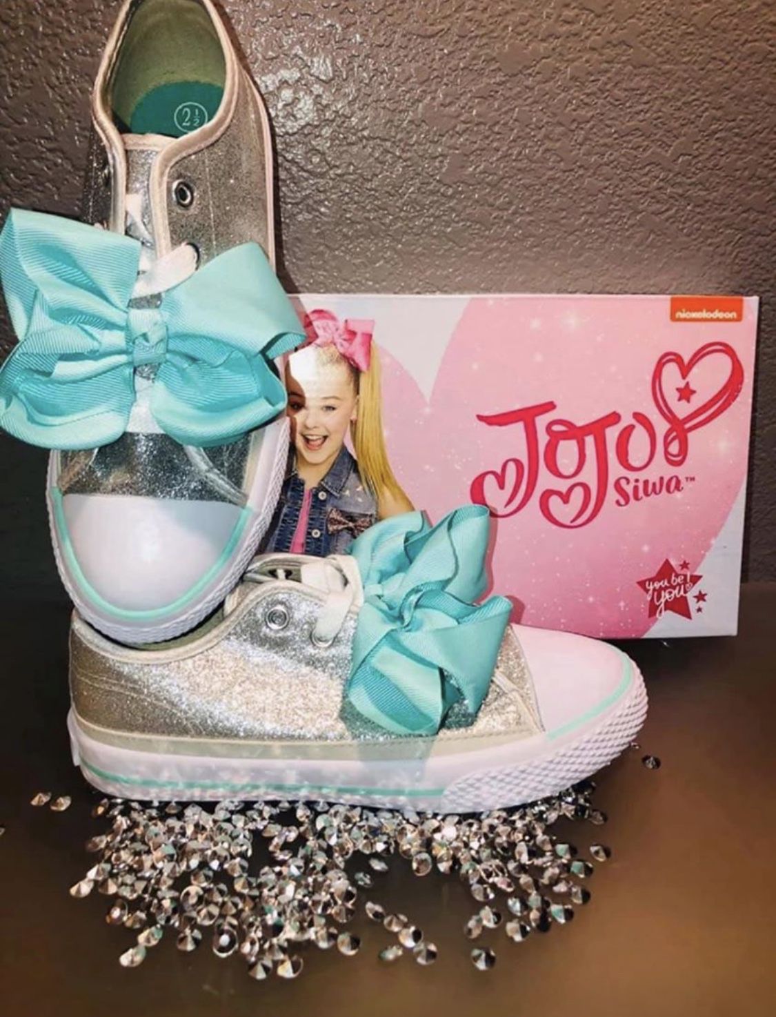New Jojo Siwa bling bow Sneakers