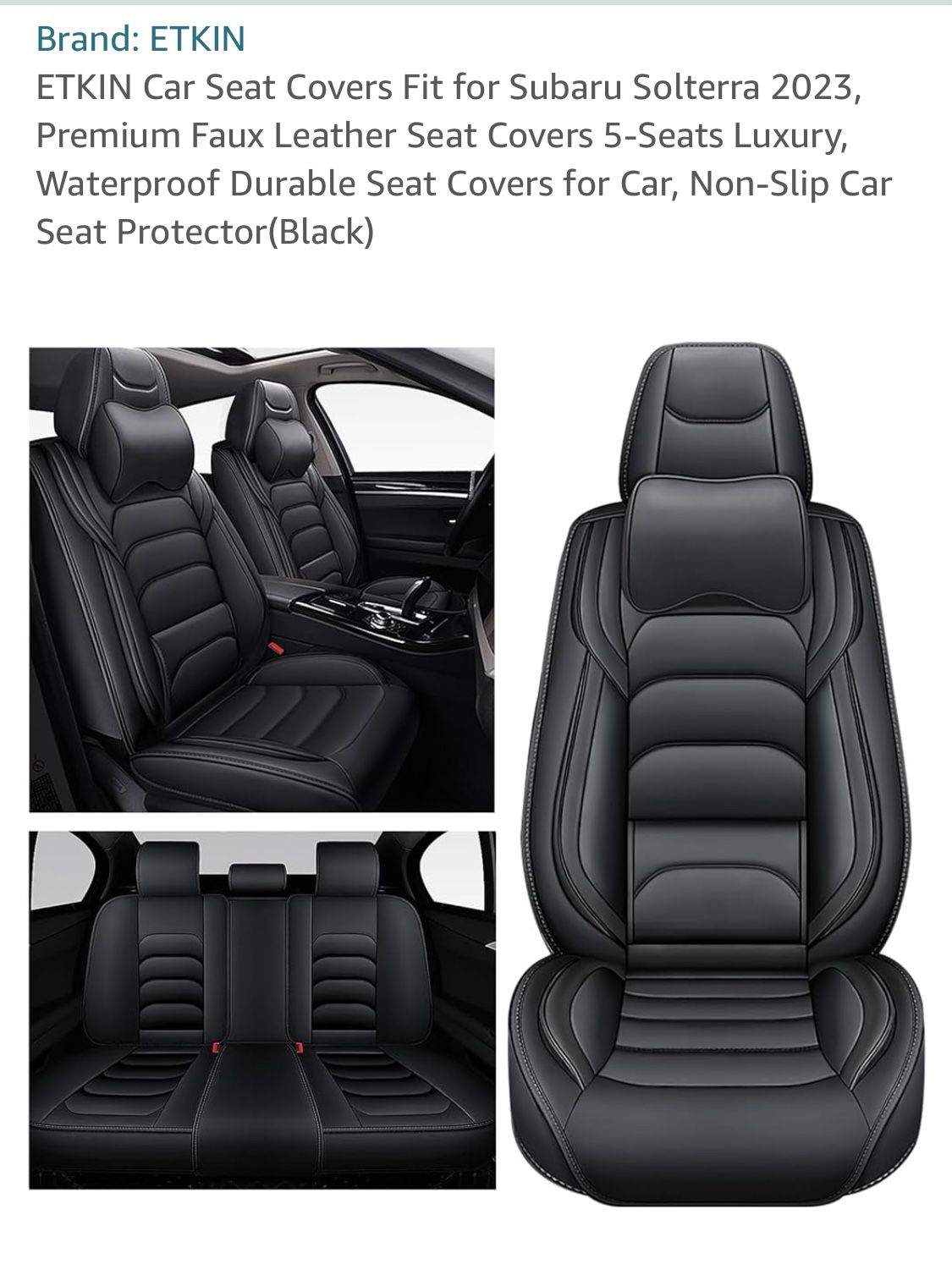 Etkin Seat Covers Faux Leather for Subaru