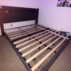 king size bed frame and mattress