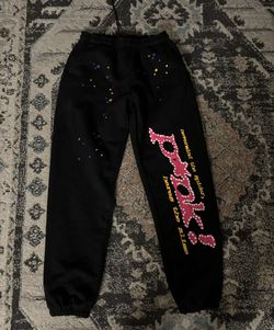 black punk spider sweatpants