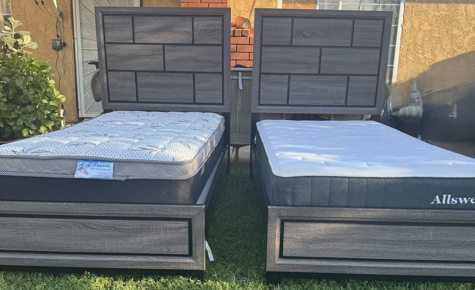 Two Twin Size Bed Frame Set