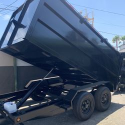 8x12x4 Smooth Walls Dump Trailer 