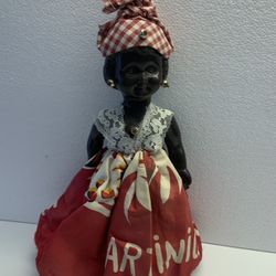 Vintage-1970’s MARTINIQUE/ CARIBBEAN Plastic Souvenir  Doll Good Condition