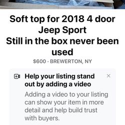 Brand New Soft Top