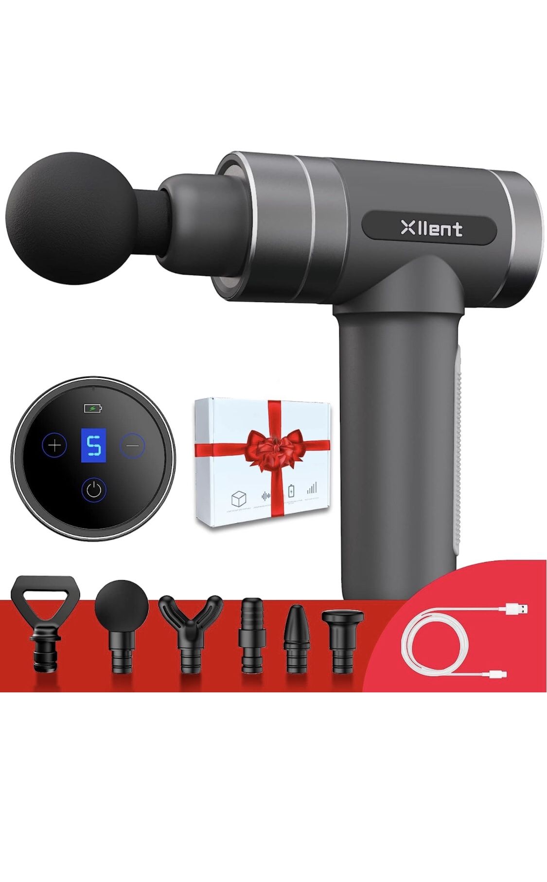 Xllent 2023 New Massage Gun Deep Tissue - Portable Handheld Muscle Massager,Super Quiet Electric Percussion Massager,Birthday Gifts for Women,Gifts fo