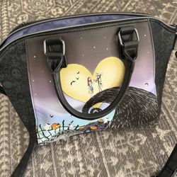 The Nightmare Before Christmas Jack & Sally Heart Moon Satchel Bag