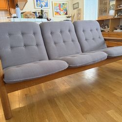 Mid Century Modern MCM Danish Teak Domino Møbler Sofa – Vintage 3 Seat