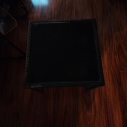 Black Glass Side Table Used