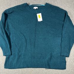 Westbound Petites Size PXL Green Sweater Pullover NWT 