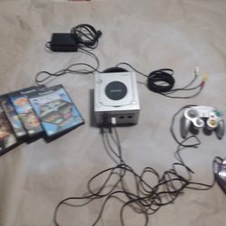 Nintendo Game Cube with Remote Controllers and Games