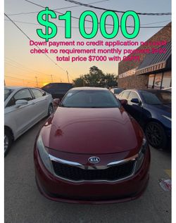 2012 Kia optima no credit application