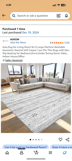 Washable 9x12 area rug