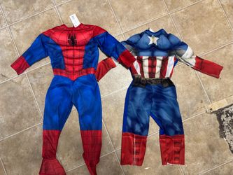 Set of 3 toddler 3T/4T marvel Captain America Spider-Man and Peter Pan costumes