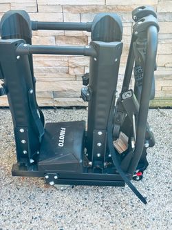 Favoto Bike Rack for Car with Ramp, 2-Bike Hitch Mount for E-Bikes, Foldable & Tilt-Back Design, 200 lbs Capacity, Fits 2" Receiver SUV/Truck